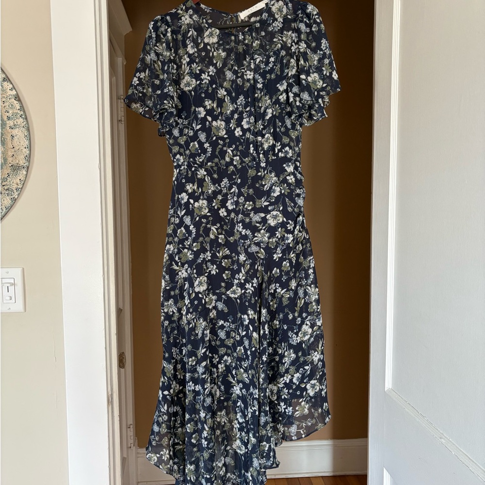 ASTR the Label Floral Navy Dress